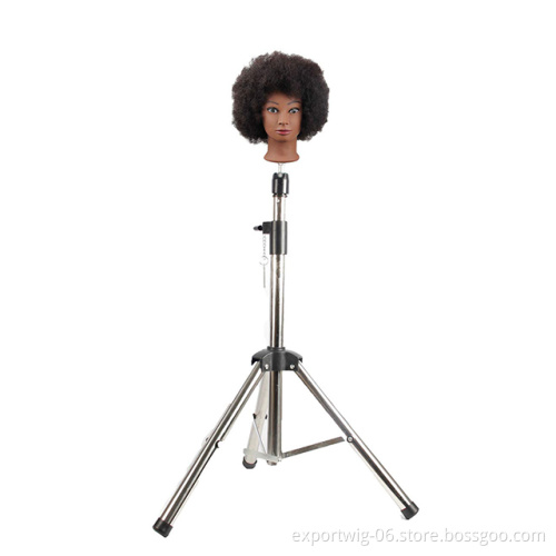 Wig Tripod Stand Cork Head Heavy Duty Mannequin Head Adjustable Wig Making Head Stand Tripod